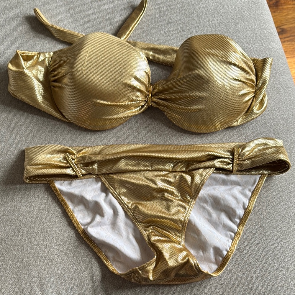 Victoria's Secret Gold Bikini Set